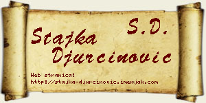 Stajka Đurčinović vizit kartica